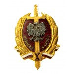Badge with ID card 10 Years in the Service of the Nation, numbers compatible (150)