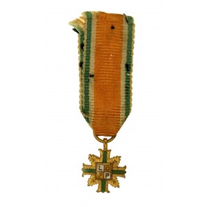 Miniatura Złotej Odznaki Honorowej LOPP ze wstążką (192)