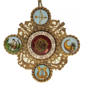 Sash of the President of the Ancient Order of Foresters of the Cardiff District 1903r (707)