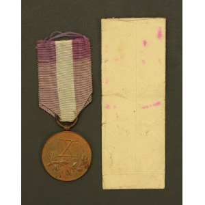 Medaila za dlhoročnú službu, X rokov, 2. republika. Papierové puzdro (902)
