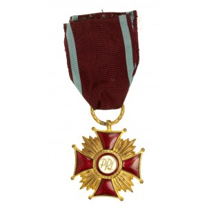 Volksrepublik Polen, Goldenes Verdienstkreuz mit Ausweis von 1958 und Schachtel (924)