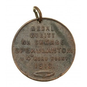 Medal Wybity na Chwałę Spekulantom 1918 (936)