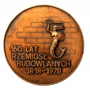 Pamätná medaila Cechu stavebných remesiel vo Varšave 1818 - 1978 (954)