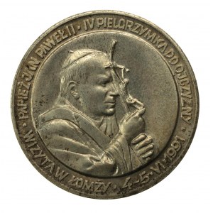Three medals John Paul II, Fourth Pilgrimage to the Homeland, Lomza 1991 (972)