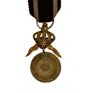 Belgien, Miniatur des Ordens der Krone Medaille der Arbeit und des Fortschritts mit Schachtel (973)