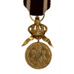 Belgie, miniatura Řádu koruny Medaile práce a pokroku s krabičkou (973)