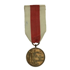 PRL. Medal brązowy Za Zasługi dla Pożarnictwa z legitymacją .(975)
