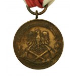 PRL. Medal brązowy Za Zasługi dla Pożarnictwa z legitymacją .(975)