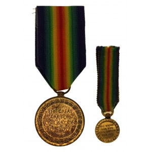 Veľká Británia, medaila Víťazstvo s miniatúrou (363)