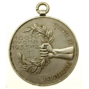 Medal sportowy z zawodów w Budapeszcie 1935. Srebro (35)
