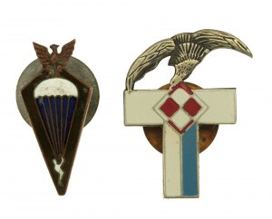 PRL, Two badges of the 13th Transport Aviation Regiment and a paratrooper badge (49)