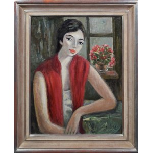 Zygmunt Józef MENKES (1896-1986), Portrét mladej ženy, koniec 30. rokov 20. storočia.