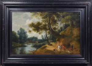 David II TENIERS [młodszy] (1610-1690), Pejzaż w lesie z rzeką