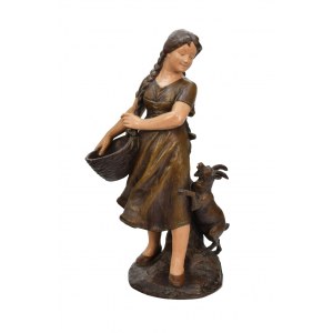 PACKIKS Faience and Terracotta Factory by Alexander Levitsky, Girl with a goat