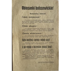 ULOTKA ANTYBOLSZEWICKA 1920
