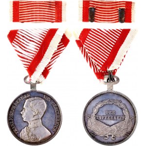 Austria - Hungary Bravery Silver Medal Der Tapferkeit I Class Type I 1849 - 1859