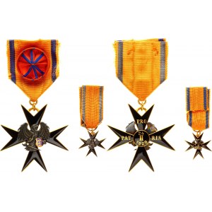 Estonia Order of the Eagle Cross IV Class with Miniature Badge 1928