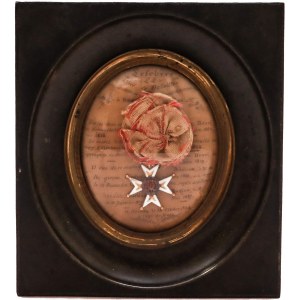 France Miniature of Order of Military Merit in Old Frame 1759