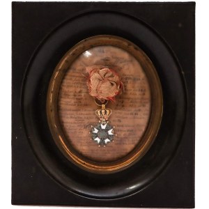 France Miniature of Order of Legion of Honor in Old Frame 1814