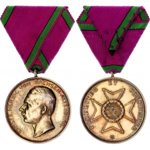 German States Saxon Duchies Saxe-Ernestine House Order Merit Silver Medal 1908 - 1918