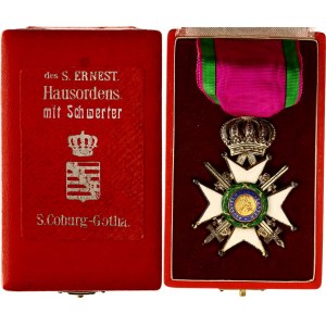 German States Saxon Duchies Saxe-Ernestine House Order Knight's Cross II Class with Swords 1864 -1935