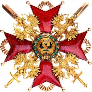 Russia Badge of Order of Saint Stanislaus for Non-Christians with Swords I Class 1862 - 1882 R5