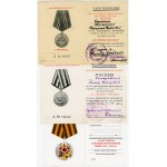 Russia - USSR Lot of 14 Documents for Medals 1945 - 1980