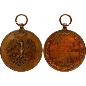 Austria - Hungary Tirol Defence Commemorative Medal 1914 - 1918