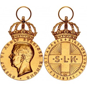 Sweden Women's Voluntary Defence Organization Royal Gold Medal of Merit 1968 - 1973