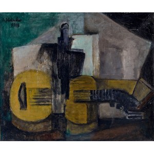Alicja Halicka (1894 Krakov - 1975 Paříž), Zátiší s kytarou
