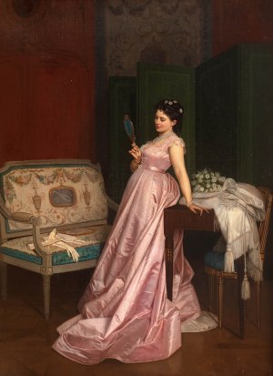 August Toulmouche (1829 Nantes - 1890 Paryż), W buduarze, 1868 r.