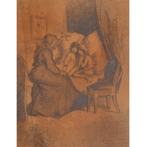 Artur Grottger (1837 Ottyniowice - 1867 Amélie-les- Bains), Pohádky na dobrou noc (Vyprávím vám pohádky: poslouchejte děti!), 1866.