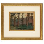 Tadeusz Makowski (1882 Osvienčim - 1932 Paríž), Krajina so stromami, okolo roku 1908.