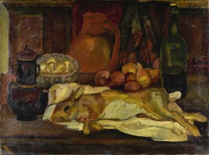 Henryk Epstein (1891 Łódź - 1944 Auschwitz), Martwa natura z królikiem