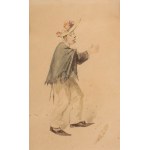 Franciszek Kostrzewski (1826 Warszawa - 1911 tamże), Mężczyzna w ukwieconym kapeluszu