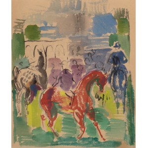 Eugeniusz Geppert (1890 Lvov - 1979 Vratislav), Žokej na červeném koni