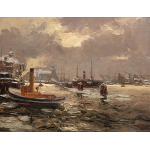 Erich Mercker (1891 Zabern - 1973 Munich), In the harbor