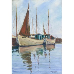 Stanisław Żurawski (1889 Krosno - 1976 Krakau), Boote im Ostseehafen