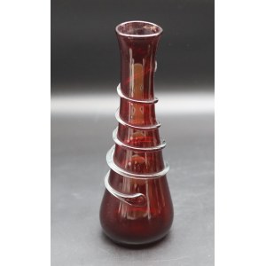 Glass Vase with Braid Jerzy Słuczan - Orkusz Smelter Tarnowiec