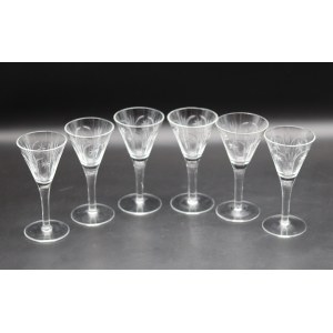 Glass Drink Glasses Zawiercie First Half of the 20th Century