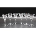 Glass Drink Glasses Zawiercie First Half of the 20th Century
