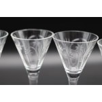 Glass Drink Glasses Zawiercie First Half of the 20th Century