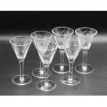 Glas Trinkgläser Zawiercie 1. Hälfte 20. Jahrhundert