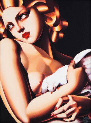 Tamara Łempicka (1898 Warszawa - 1980 Cuernavaca), Femme a la Colombe