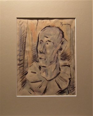 Tymon Niesiołowski,Portret aktora Franciszka Rychłowskiego,1946/47