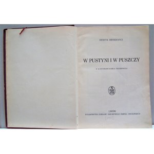 das Buch In Wüste und Wildnis von H. Sienkiewicz, 1929, 16 Illustrationen von K. Mackiewicz