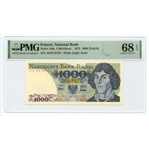 1.000 złotych 1975 - seria AE - PMG 68 EPQ