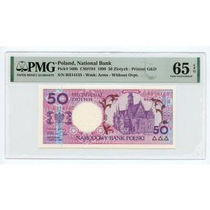 50 Zloty 1990 - Polnische Städte Serie I - PMG 65 EPQ