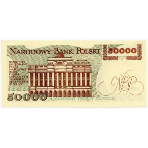 50 000 zlotých 1989 - série Y - zajímavé číslování 0050099