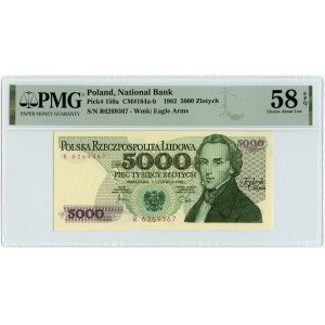 5.000 złotych 1982 - seria R - PMG 58 EPQ